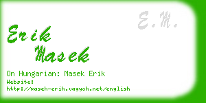 erik masek business card